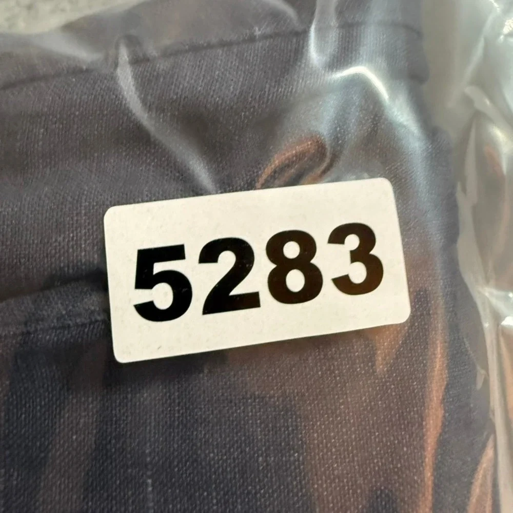 De Bonne Facture Navy 100% Linen Easy Trousers Made in France Men Sz 50 US 34